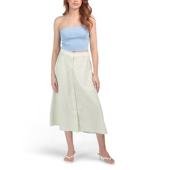 VINCE CAMUTO Blue Multi Tube Top Skirt Set - Picture 1 of 2